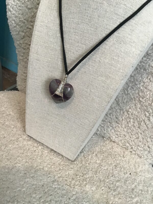 Amethyst Heart Shaped Pendant - Image 6