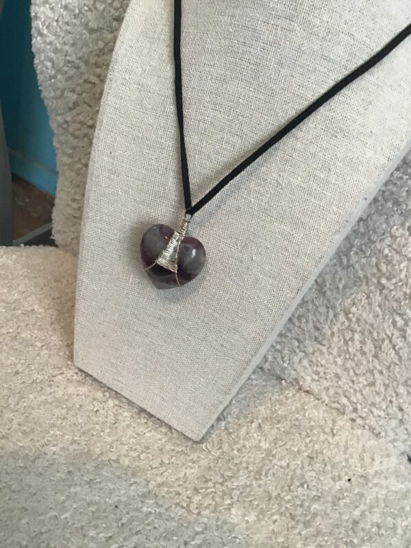 Amethyst Heart Shaped Pendant - Image 7
