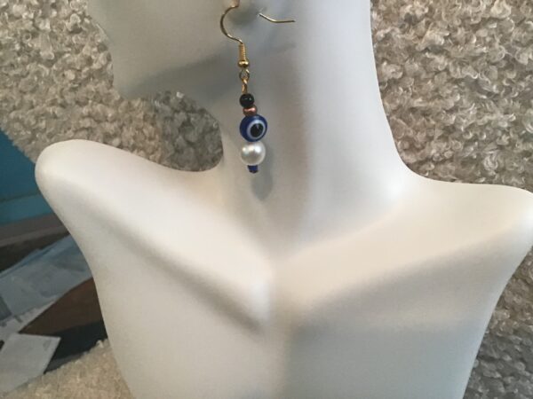 Evil Eye and Bead Earrings