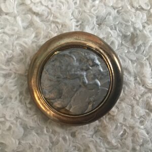 Angel/Stone Coin Looking Earrings