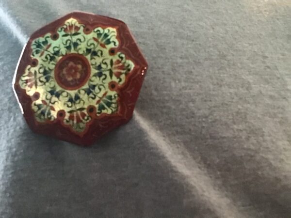 Floral Mandala Pin (Red) - Image 3