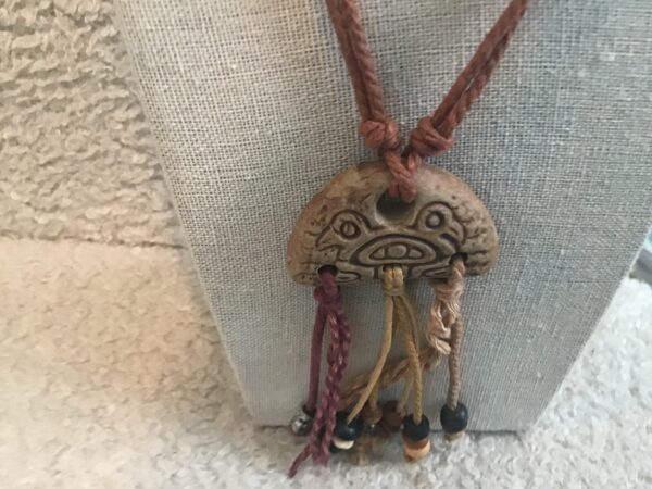 Aztec Themed Two Birds or Face Tasseled Necklace - Image 3
