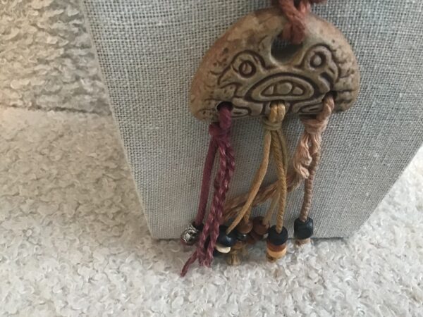 Aztec Themed Two Birds or Face Tasseled Necklace