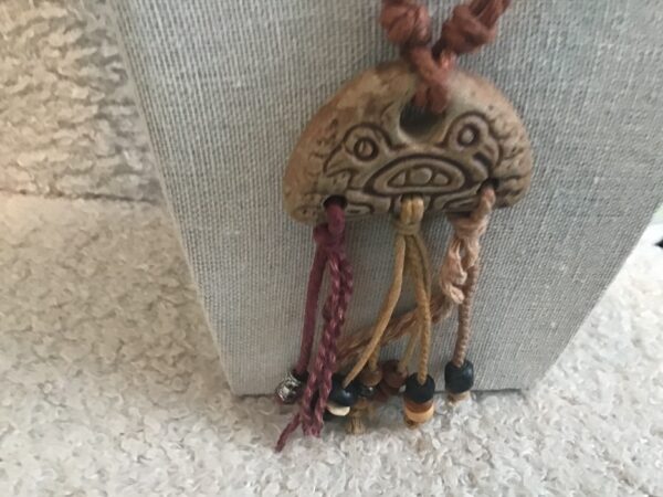 Aztec Themed Two Birds or Face Tasseled Necklace - Image 6