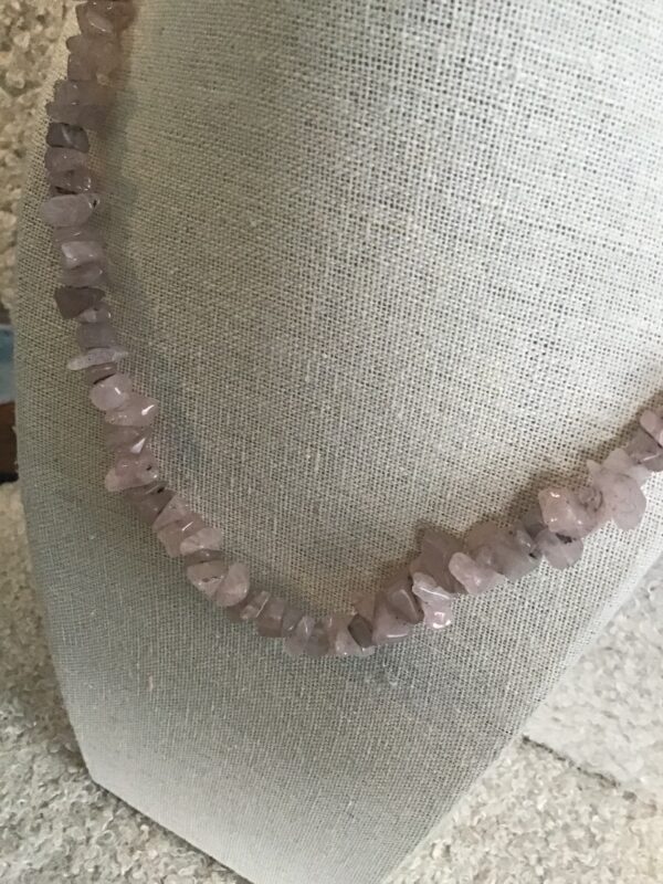 Crystal Necklace (Possibly Rose Quartz) - Image 3