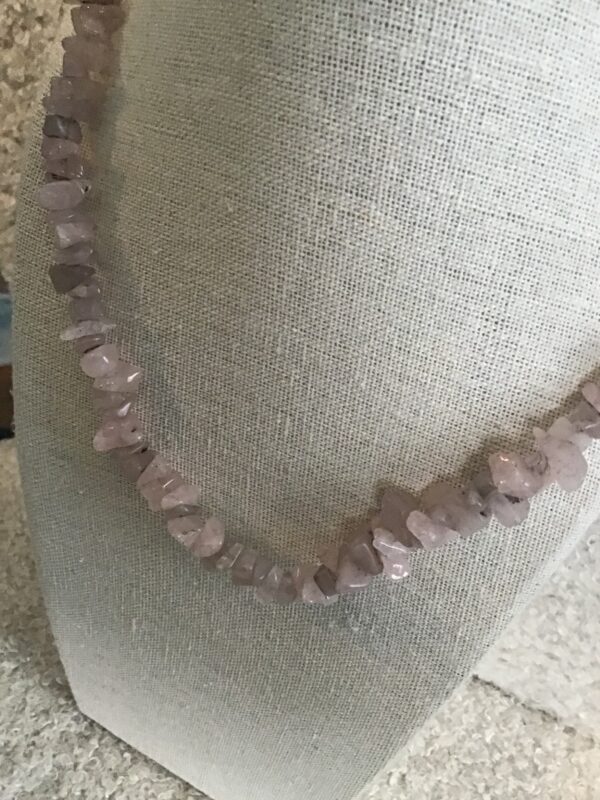 Crystal Necklace (Possibly Rose Quartz) - Image 4