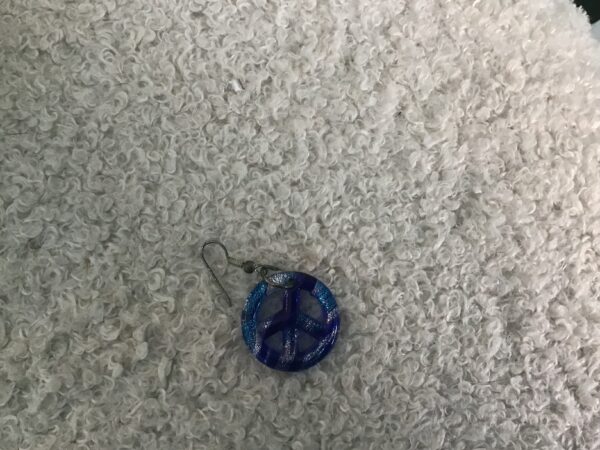 Bluish Peace Sign Earrings - Image 6