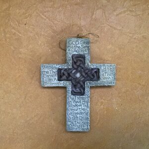 Cross with Celtic Knotwork and Serenity Prayer Ornament