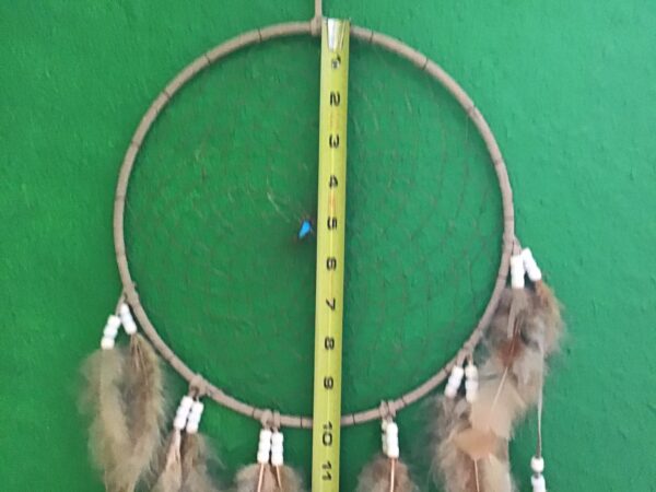 Tan Dream Catcher with Turquoise Colored Stone - Image 5