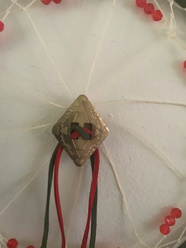 Green and Red 4 Pyramid Dream Catcher - Image 3