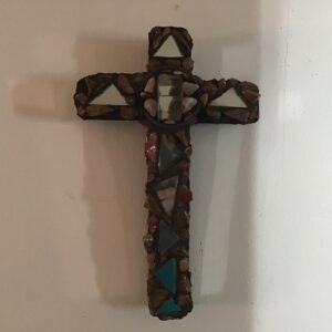 Mirrored Glass and Polished Stone Cross