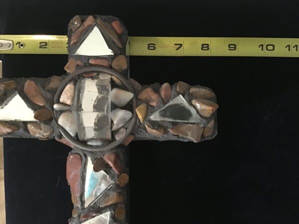 Mirrored Glass and Polished Stone Cross - Image 4