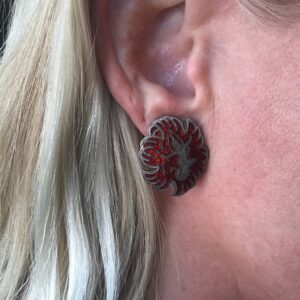 Siam Sterling Clip on Earrings and Brooch