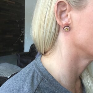 Pink, Orange, and Yellow Flower Earrings