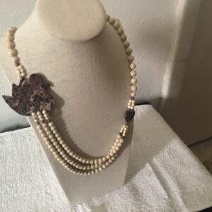 Jasper Bird and Bead Necklace