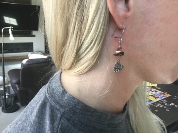 Southwestern Tribal Bird Earrings - Image 3