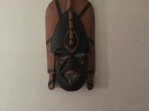 Black and Brown Kenyan Wall Mask - Image 2