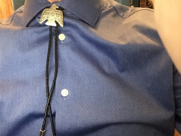 Silver Colored Bird Bolo Tie - Image 3