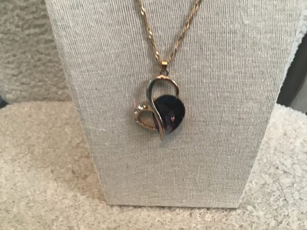 Purple Heart Jewelry Set (Necklace and Earrings)