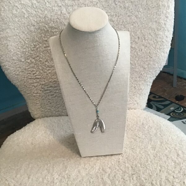 Feather Necklace (Silver Colored) - Image 3