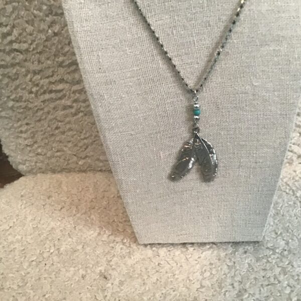 Feather Necklace (Silver Colored) - Image 4