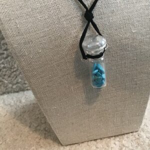 Turquoise Pellets in Vial Necklace