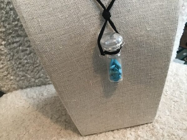 Turquoise Pellets in Vial Necklace