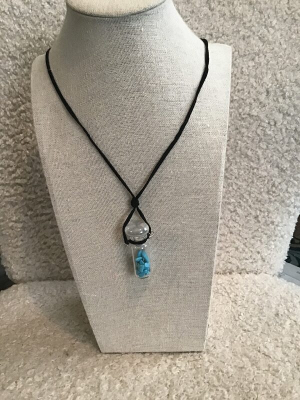 Turquoise Pellets in Vial Necklace - Image 3