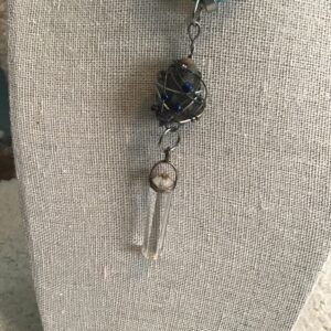 Rock and Faux Crystal Shaped Necklace