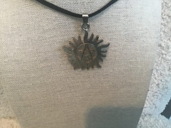 Pentagram in Sun Pendant