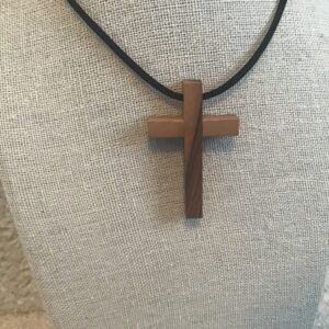 Wooden Cross Necklace