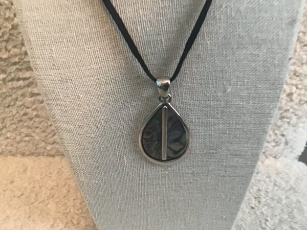 Teardrop Shaped Metal Divided Pendant