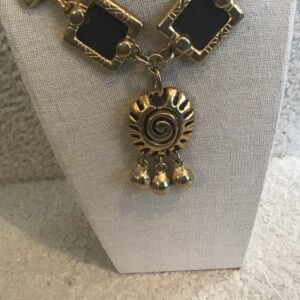 Spiral Symbol and Slates Necklace