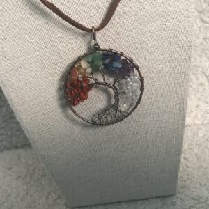 Multicolored Tree of Life Pendant