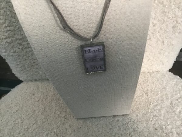 Live Laugh Love/Pink Flower Pendant - Image 2