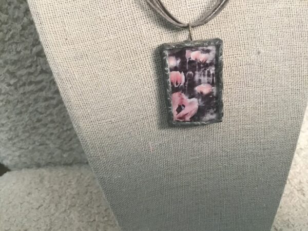 Live Laugh Love/Pink Flower Pendant
