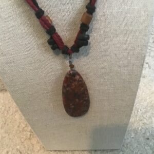 Red and Black Jasper Necklace