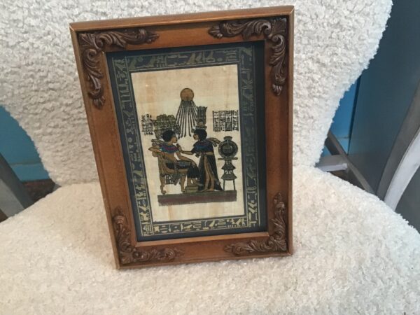 Framed Picture: Egyptian Man/Woman Scene - Image 2