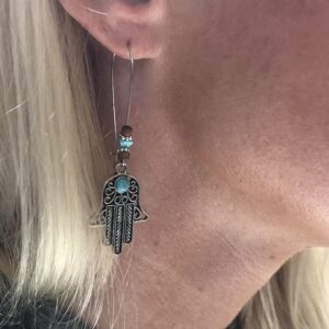 Hanging Hamsa Hand Earrings