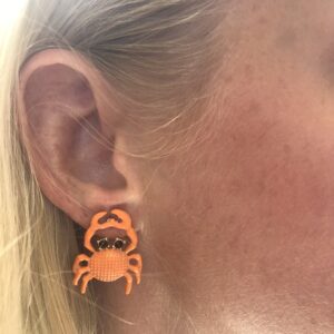 Orange Crab (Possibly Cancer Zodiac Sign) Earrings