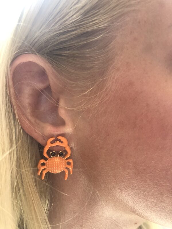 Orange Crab (Possibly Cancer Zodiac Sign) Earrings