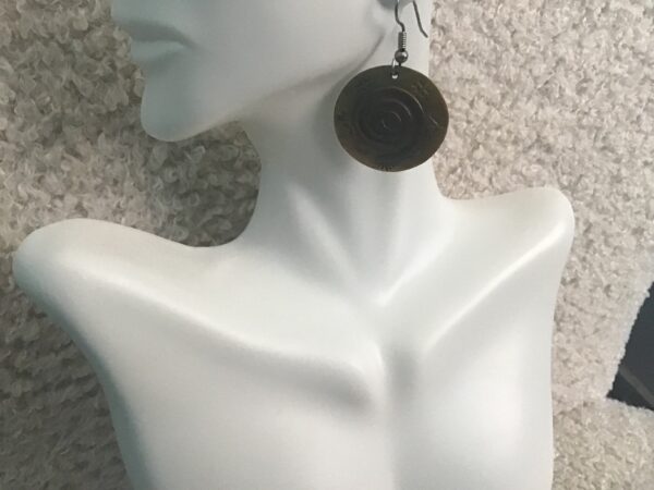 Spiral and Symbol Earrings (Round) - Image 3