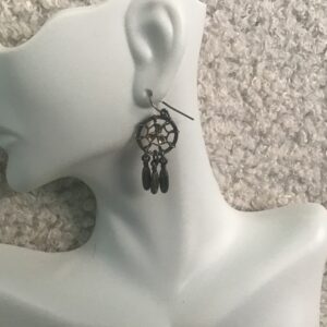Sterling Silver Native American Dream Catcher Jewelry Set (Earrings and Necklace)