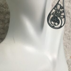 Teardrop Shaped Tree of Life Earrings