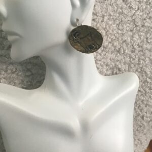 Goat/Ram Coin Shaped Earrings