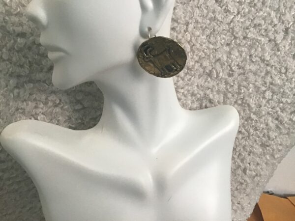 Goat/Ram Coin Shaped Earrings
