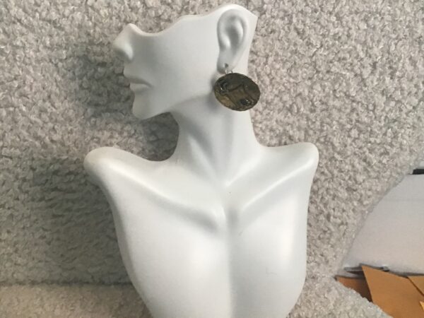 Goat/Ram Coin Shaped Earrings - Image 4