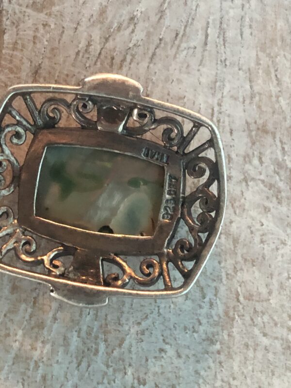 Silver and (Opal or Abalone Shell) Pendant - Image 2