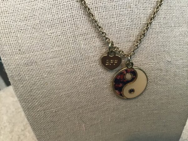 Floral Yin Yang BFF Necklace - Image 2