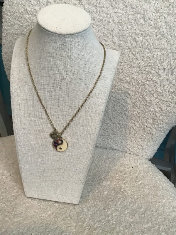 Floral Yin Yang BFF Necklace - Image 3